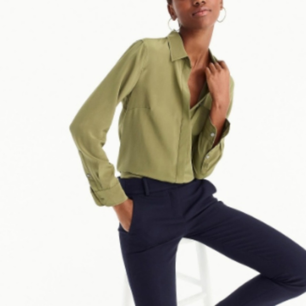 J. Crew 100% Silk Button-Up Shirt (NWT)